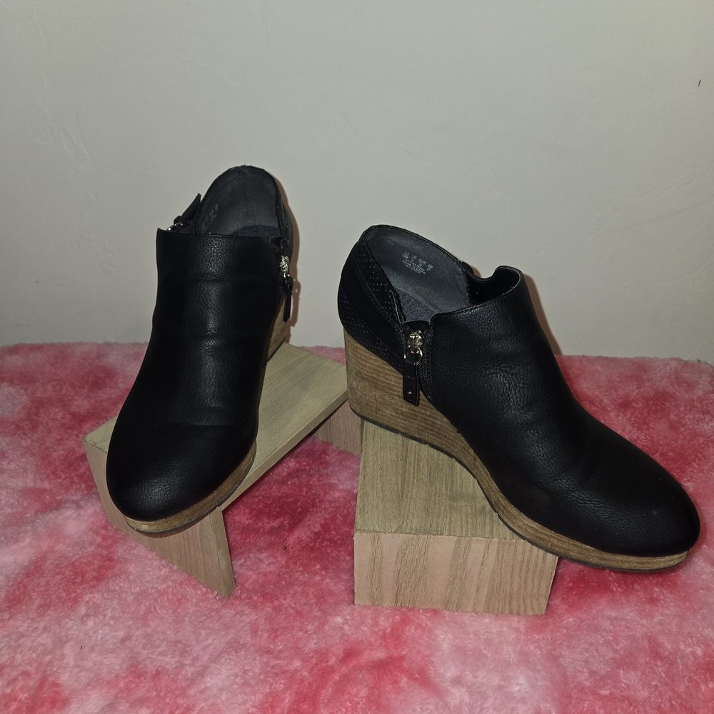 Black Leather Ankle Boots